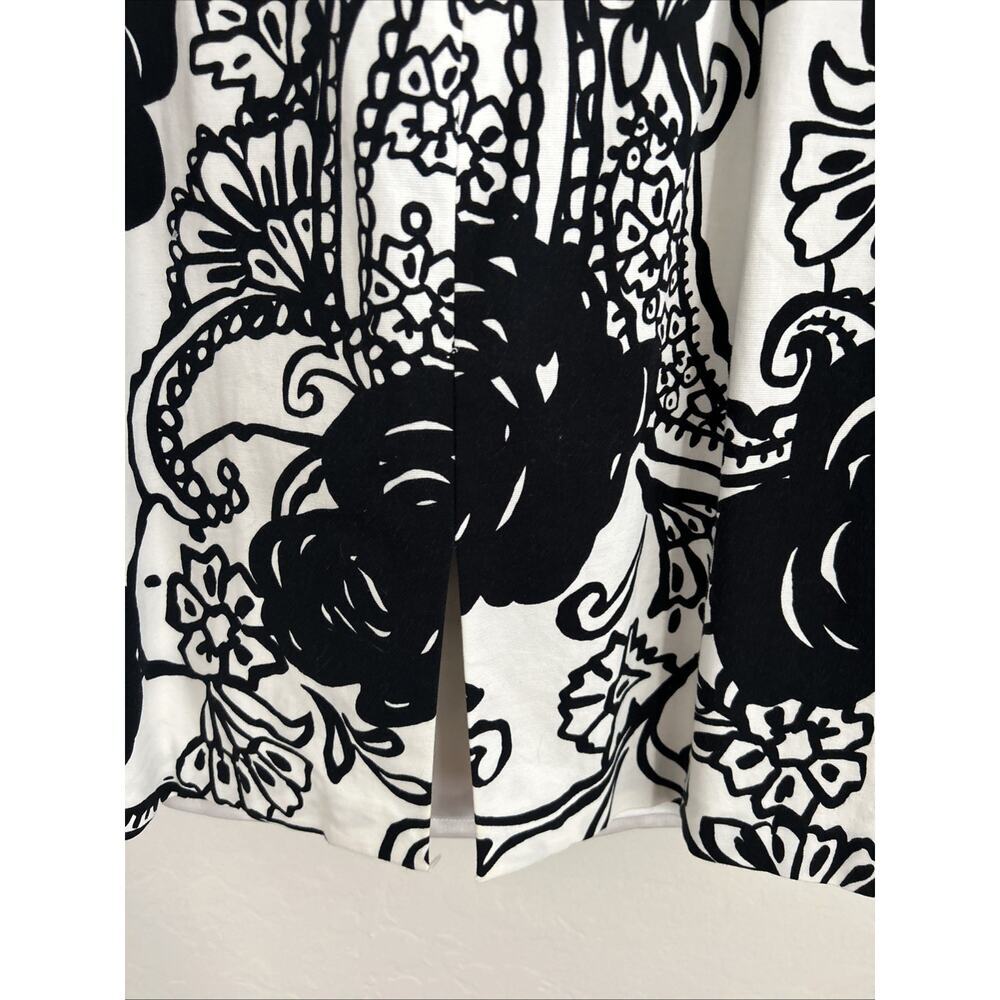 White House Black Market White Black Floral Strapless Sheath Cocktail Dress 6 - Picture 5 of 7